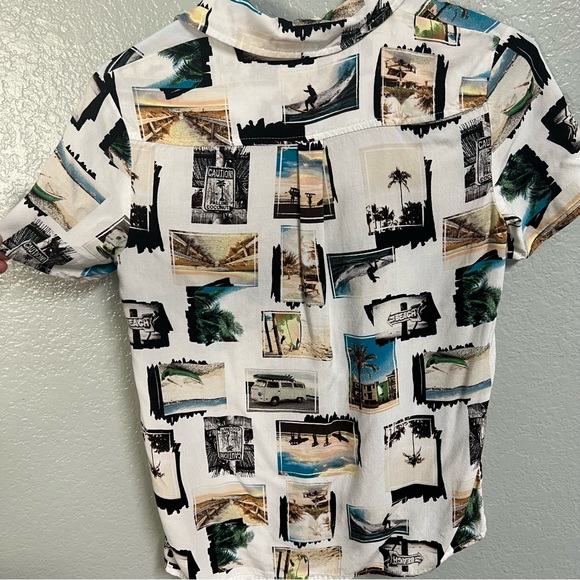 Art class button down shirt surfing print size large - Picture 3 of 4